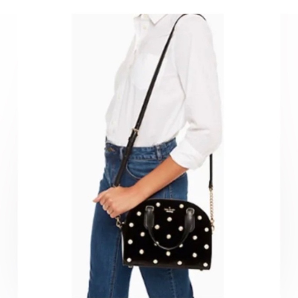 Kate Spade Mini Reilly velvet pearl bag EUC - Picture 5 of 17